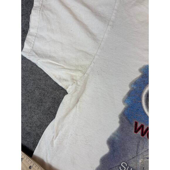 Vintage David Lee Roth World Tour 2002 Shirt XL Beige Graphic Rock Music Tee USA - Picture 5 of 9